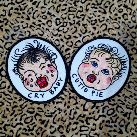 Dolls Kill Accessories - 🌈NEW PATCH SET CRY BABY CUTIE PIE TRADITIONAL TATTOO STYLE